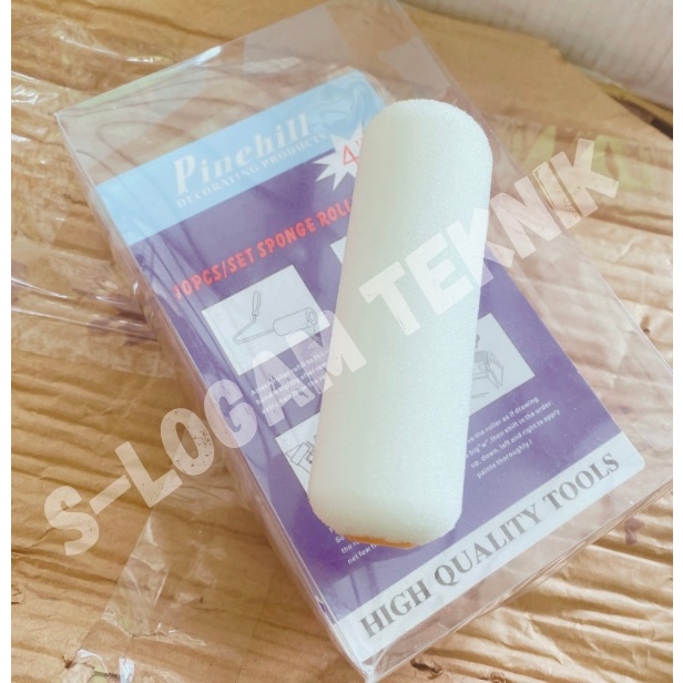 Isi Kuas Roll Spon 4" kecil Refill Spon Kuas Roll Busa Sponge PINEHILL Untuk Cat Tembok Minyak Kayu 