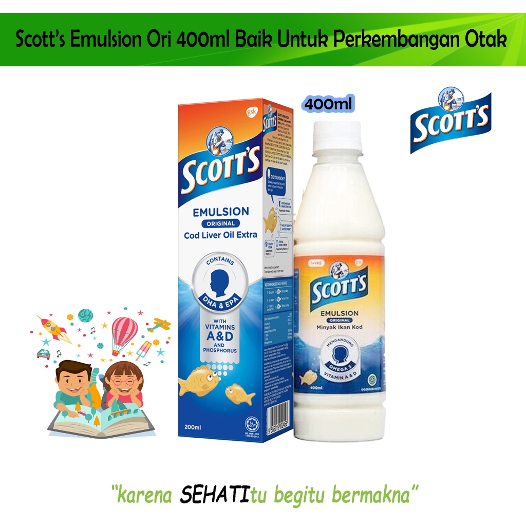 Scott Emulsion Original Suplemen Kescerdasan Otak Dan Pertumbuhan Anak