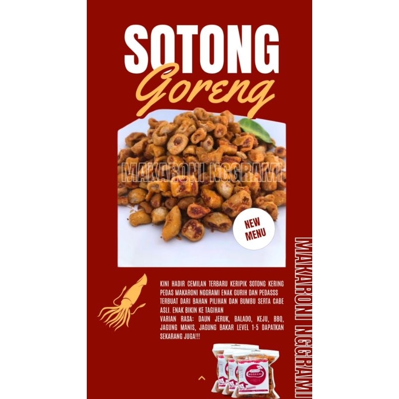 

keripik Sotong Goreng kemasan 270gr Rasa terlengkap Daun Jeruk, BBQ, Balado, Jagung Bakar/ Manis Lainnya Dll. isi lebih banyak lebih hemat