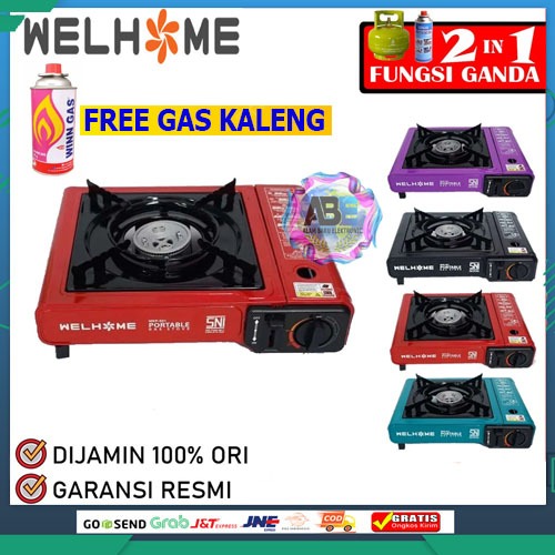 Kompor Gas Portable - Kompor Gas Mini Portable 1 Tungku - Kompor Portabel Welhome - Kompor Gas 1 Tun