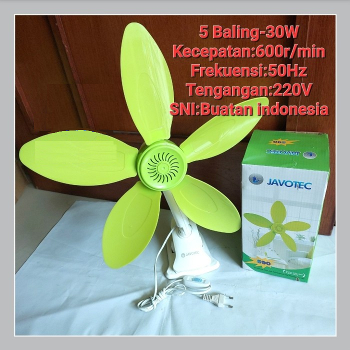 Kipas Angin Jepit 5 Baling 30 Watt Javotec