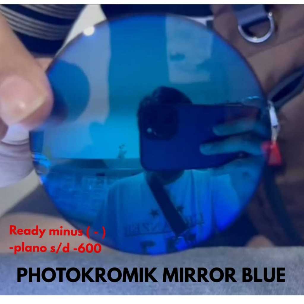 LENSA PHOTOCROMIC MIRROR ANTI RADIASI NORMAL, MINUS -0.50 SAMPAI -8.00 LENSA BERUBAH WARNA OTOMATIS