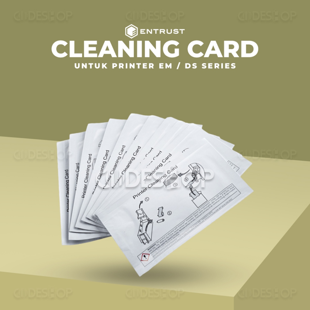 Cleaning Card Entrust Sigma EM1 DS2 DS3 Printer Kartu Original 10 Pcs