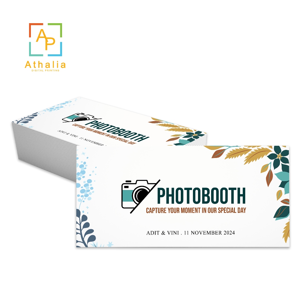 Kartu Photobooth Pernikahan / Kupon Photobooth PB01
