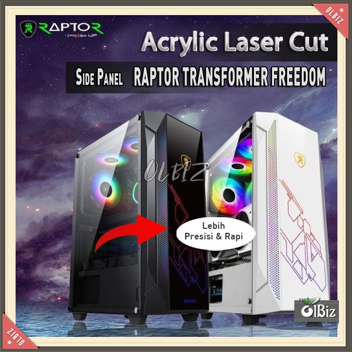 Tutup Kesing Casing Powerup Raptor Transformer Freedom Akrilik Acrylic Side Panel PowerUp Raptor Tra