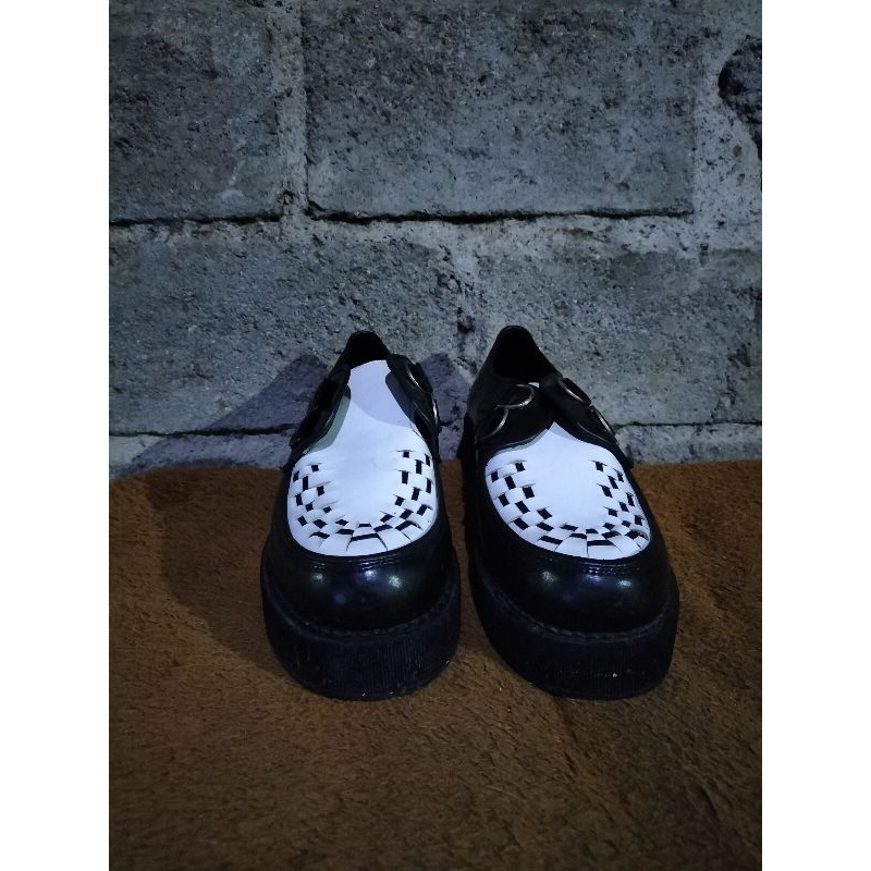 sepatu kulit wingtip rockabilly 43