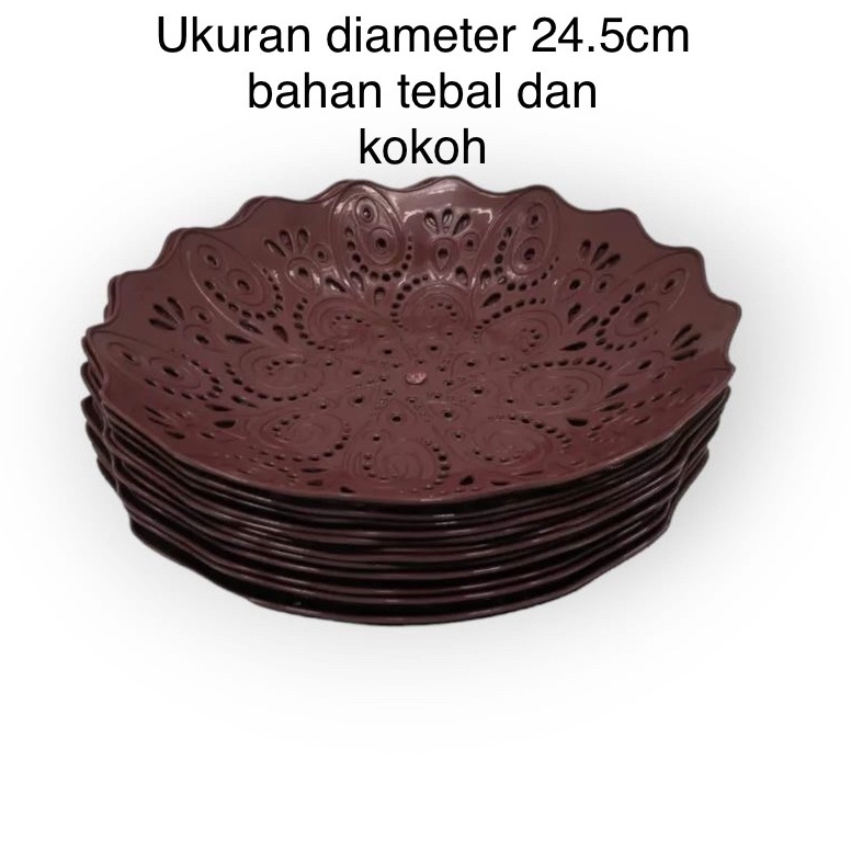 Limited Piring Rotan Cekung Bahan Plastik Ukuran Besar