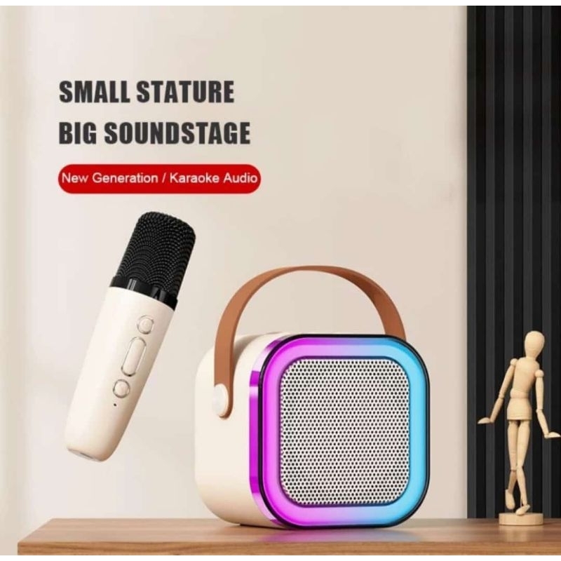 Sale  Portable Microphone Karaoke Speaker Bluetooth RGB Hi-Fi Sounds