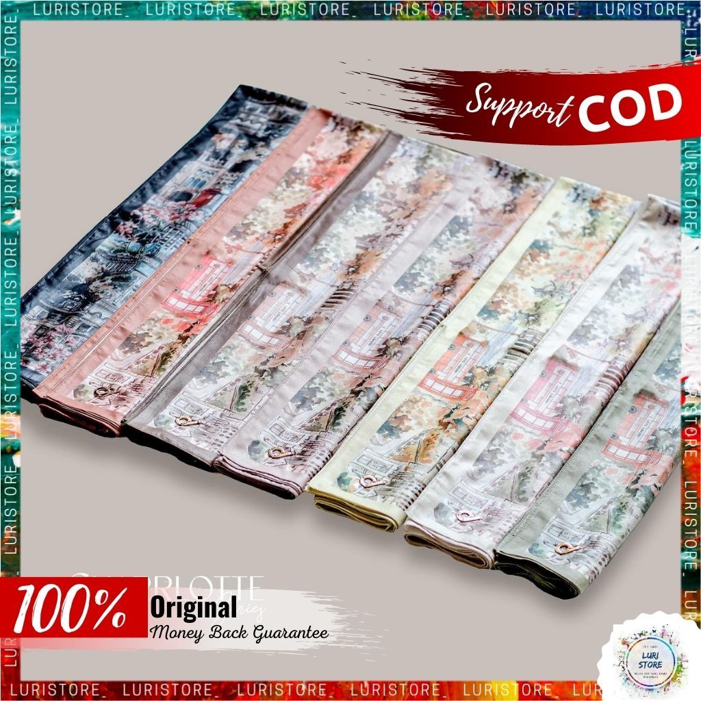 KERUDUNG DEENAY ORI CHARLOTTE SERIES Hijab Jilbab Segi Empat Segiempat Voal Motif Terbaru