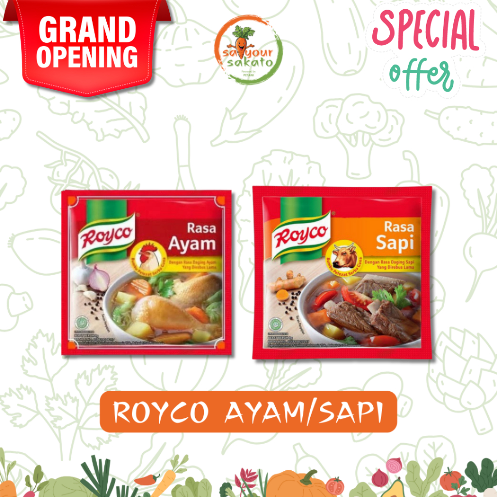 

Royco Ayam atau Sapi 8gr Saiyour Sakato