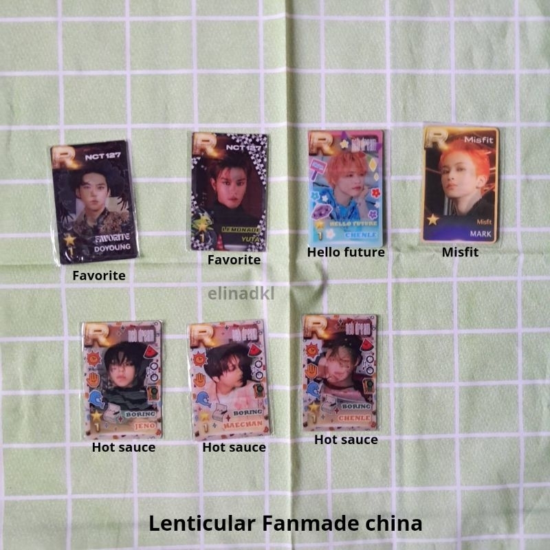 [READY STOCK] Photocard PC Lenticular R Fanmade China NCT Doyoung Yuta Favorite Chenle Hello future 
