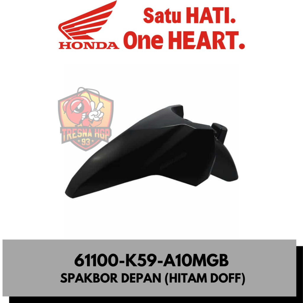61100-K59-A10MGB SPAKBOR DEPAN HITAM DOFF VARIO FI ESP 125 & 150 OLD ORIGINAL | FENDER FR 61100K59A1