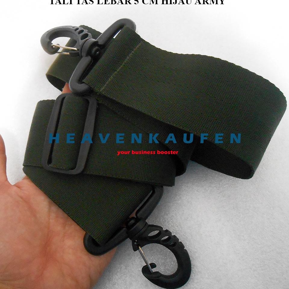 MBT125 TERMURAH Tali Selempang Slempang Tas Pria  Strap Tas Pria Lebar 5 cm Warna Hijau Army Hijau T