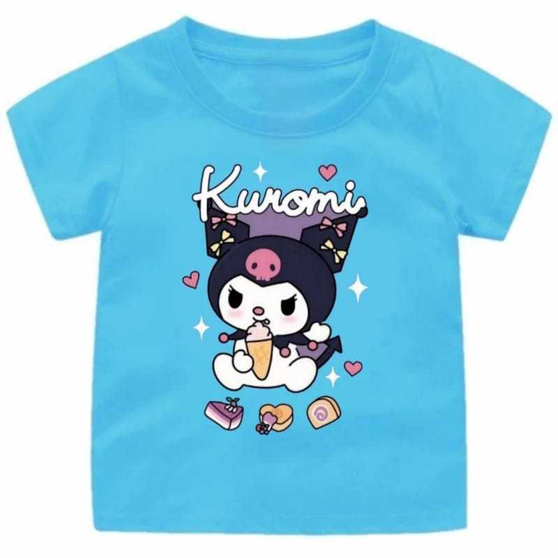 oje-baju kaos anak-anak cewek kuromi t-shirt