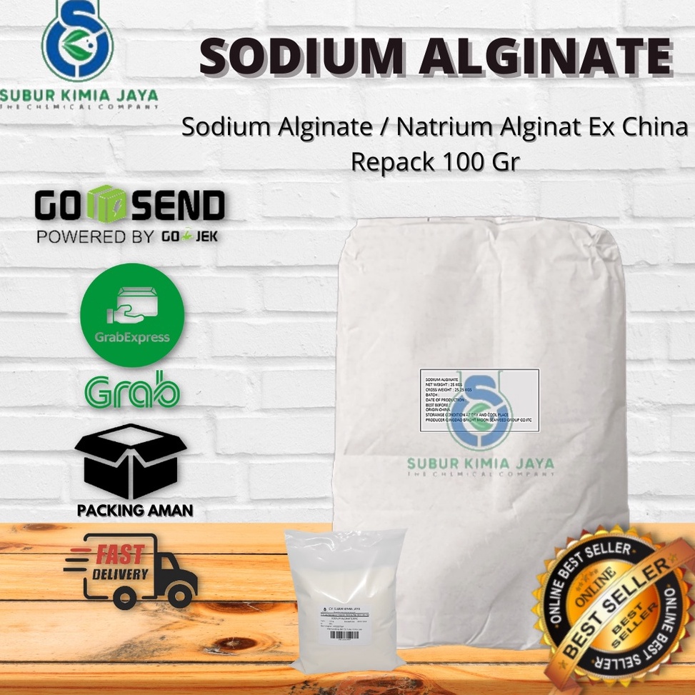 

BPC346 ORIGINAL Sodium Alginate Food Grade Sodium Alginat Pengenyal Makanan 1 gr