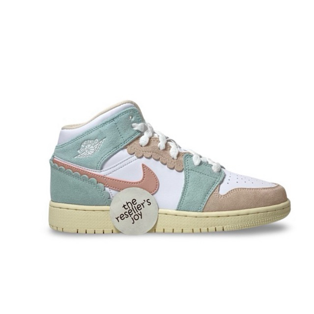 Nike Air Jordan 1 Mid Pink Oxford (100% AUTHENTIC)