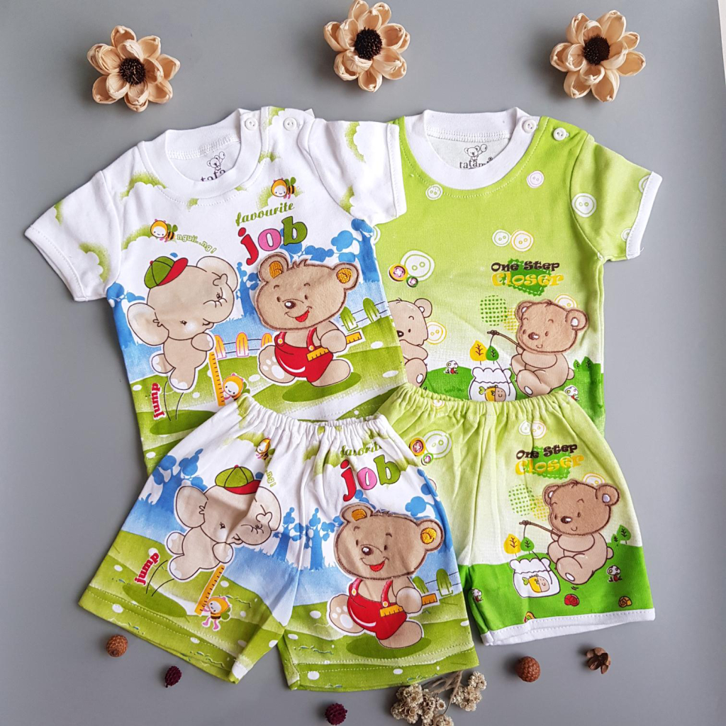 Baju bayi [Tatami] Setelan Kaos Pendek New Born 0-3bln