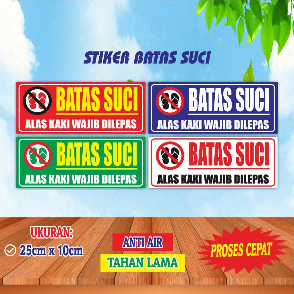 

Cetak Print Logo Stiker Batas Suci Alas Kaki Harap di Lepas Murah