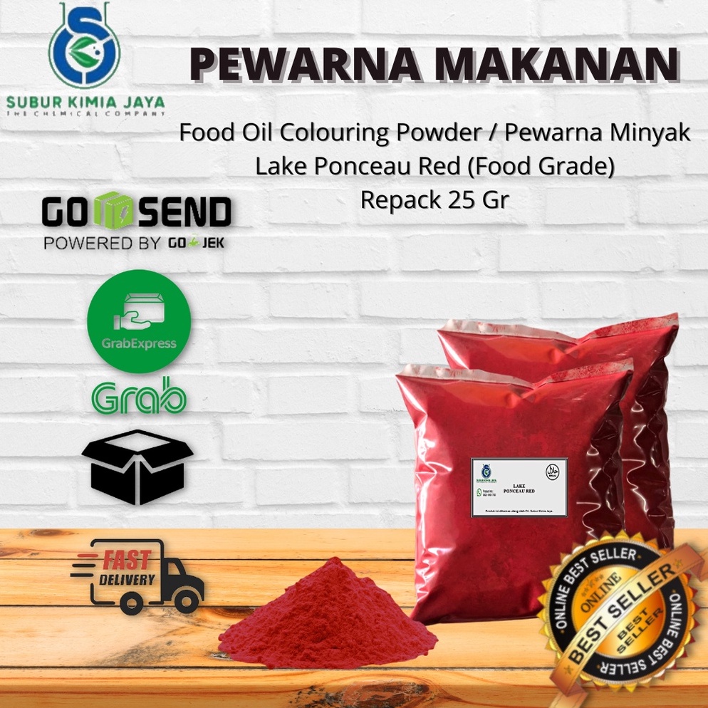 

QJH476 ORIGINAL Pewarna Bubuk Oil Minyak Ponceau Red 25 gr