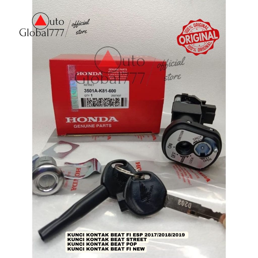 Kunci Kontak Beat pop Original Ahm Set Kunci jok Kunci Kontak Beat Street Beat fi New Beat esp 2017 