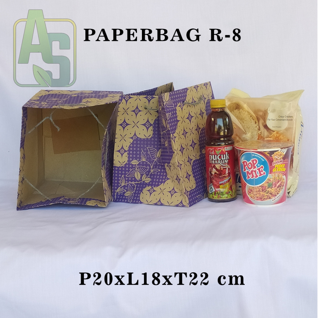 

PAPERBAG R-8 MOTIF 1 WARNA UKURAN P20 X L18 X T22 CM