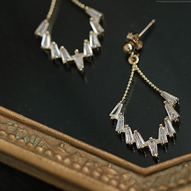 Everleigh Day SILVER 916 14/16/18K Gold Platted Earing Anting Elegant Pesta