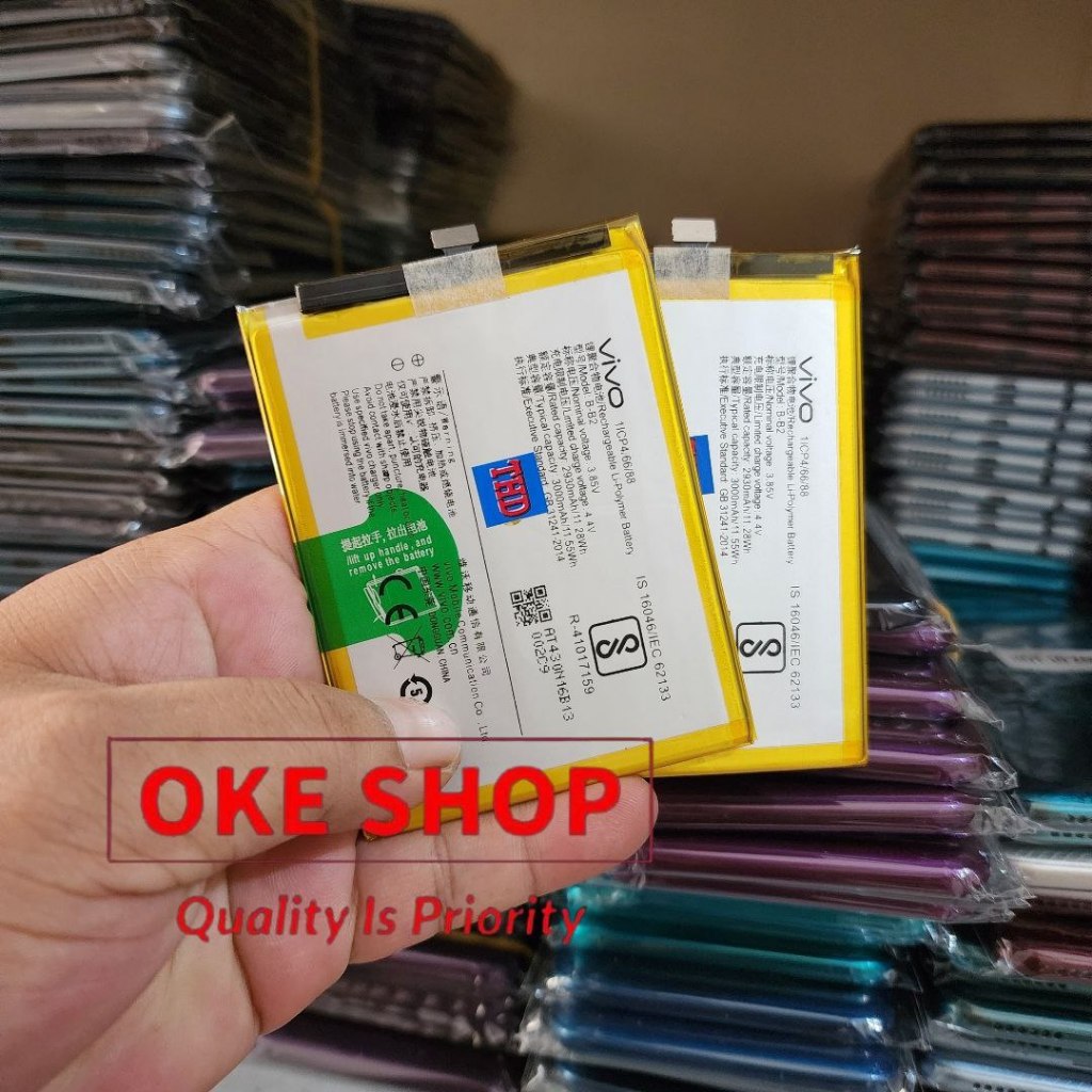 ORIGINAL 100% Battery Baterai Hp Vivo V5 1601 / Vivo V5s 1612 1713 / Vivo V5 Lite 1609 Baterei Batre