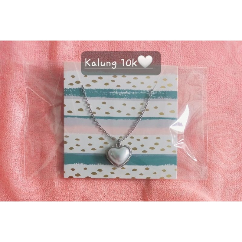 Preloved kalung mr diy heart/love silver