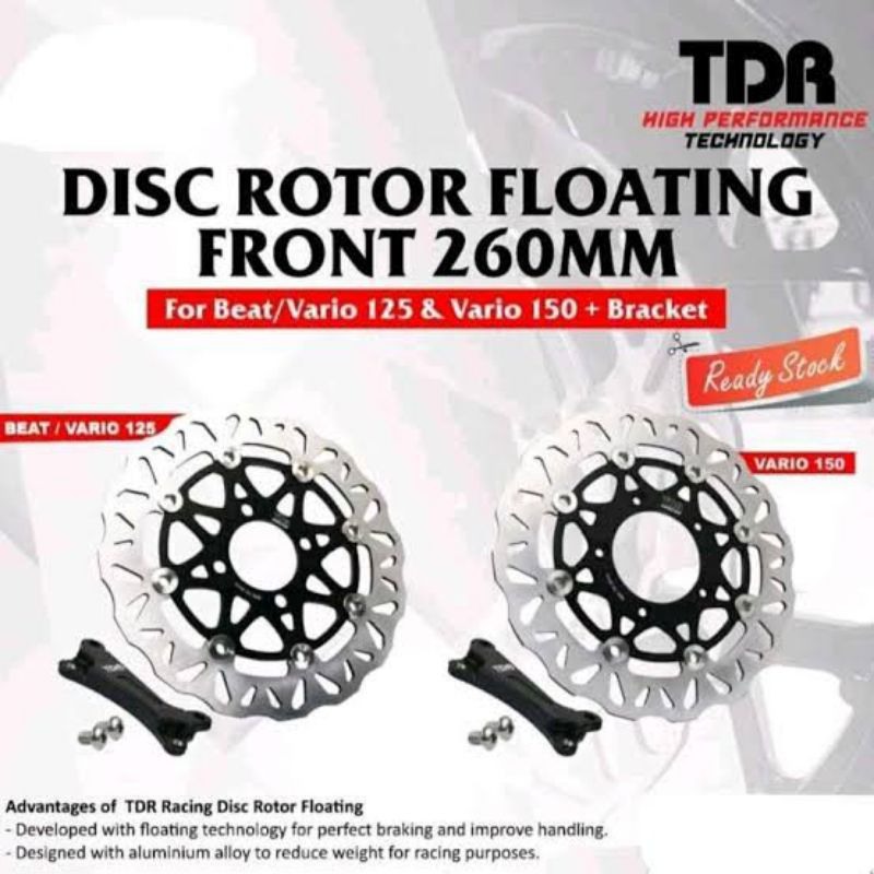 DISC CAKRAM DEPAN TDR VARIO 125 NEW  BEAT VARIO 150 FLOATHING 260MM