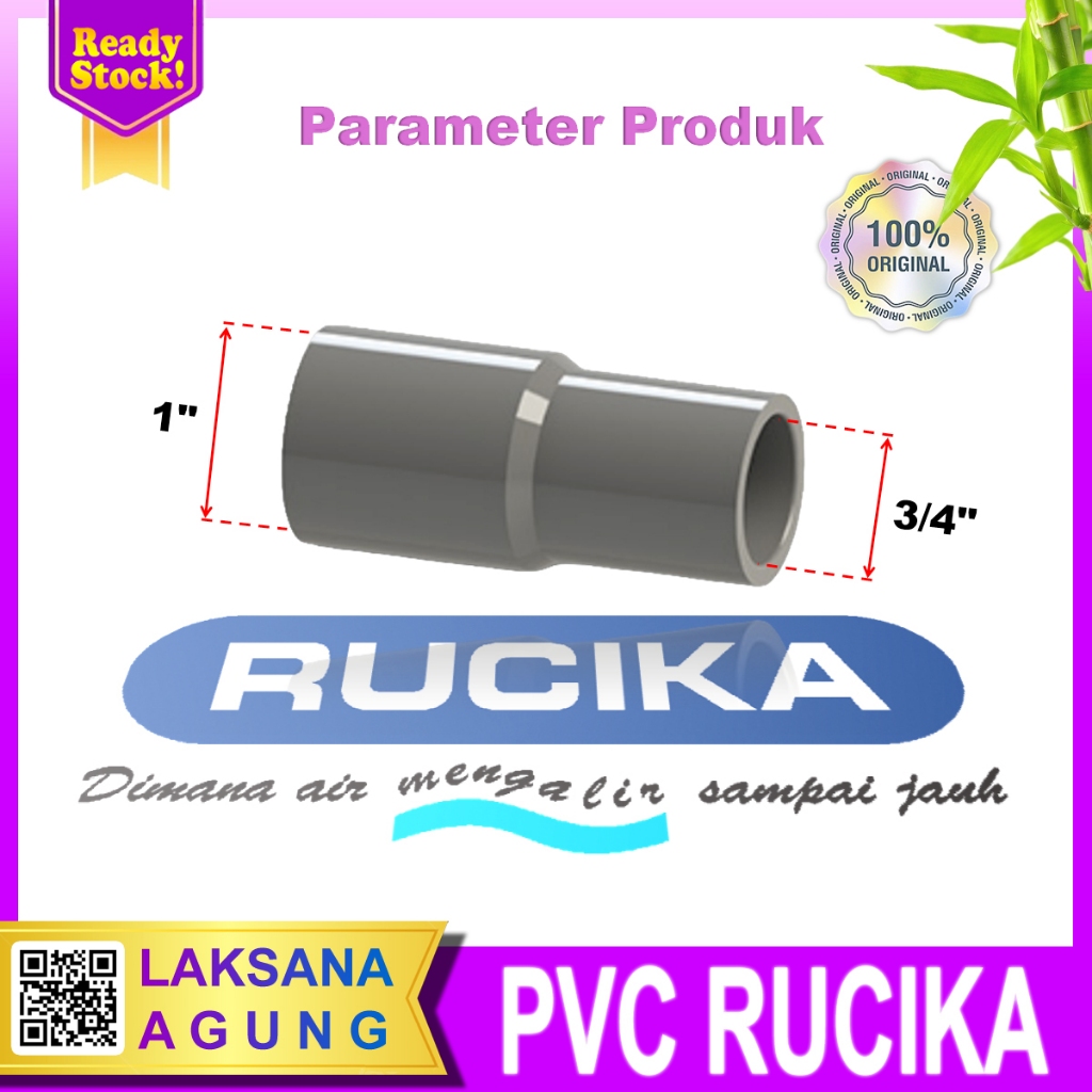 Vlok sok pvc 1 x 3/4 Rucika AW | Vlok sock socket rucika