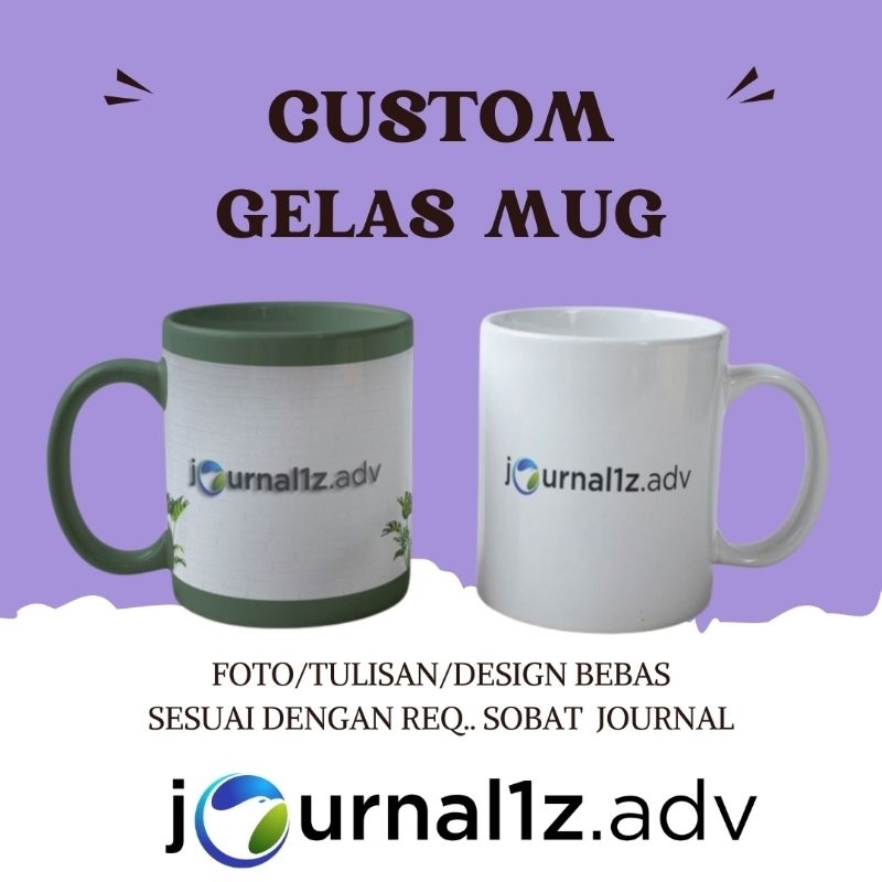  CUSTOM CETAK MUG GELAS DENGAN FOTO/DESIGN/KATA NO MINIMAL ORDER