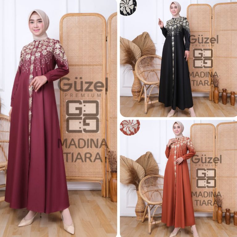 Koleksi Terbaru GAMIS MADINA TIARA ORIGINAL GUZEL TERBARU  GAMIS BORDIR PAYET  GAMIS KATUN TOYOBO PR