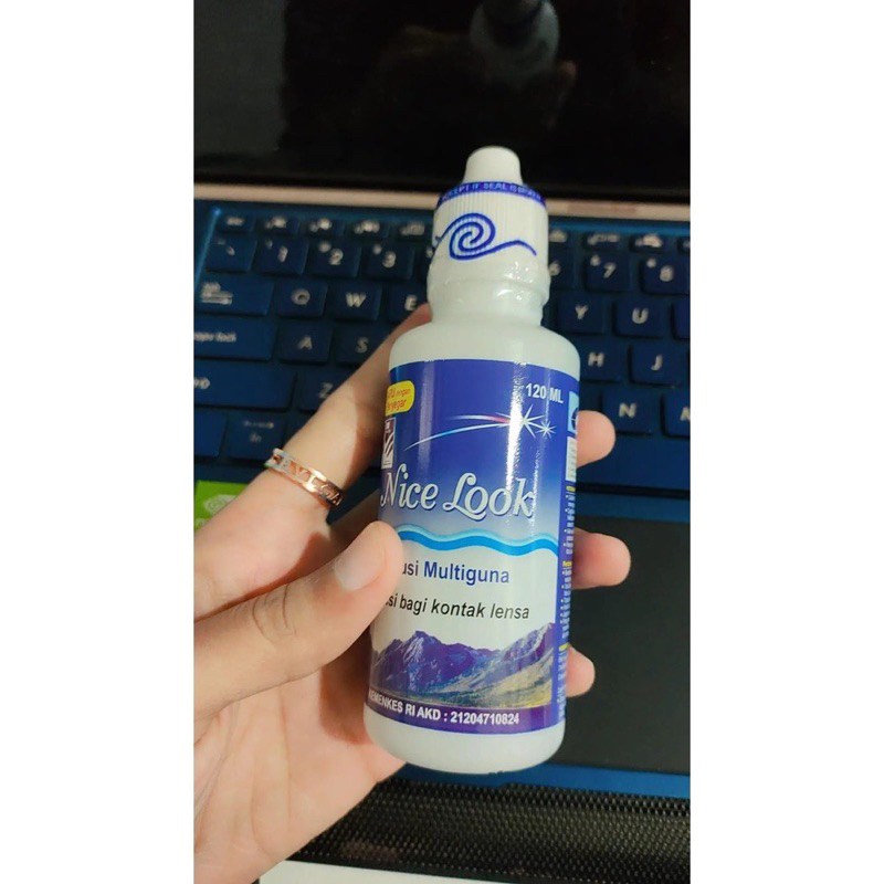 Cairan Softlens Nice Look 120 ml /Air Softlens Nice Look /Pembersih Softlens Nice Look [EXP 2027]