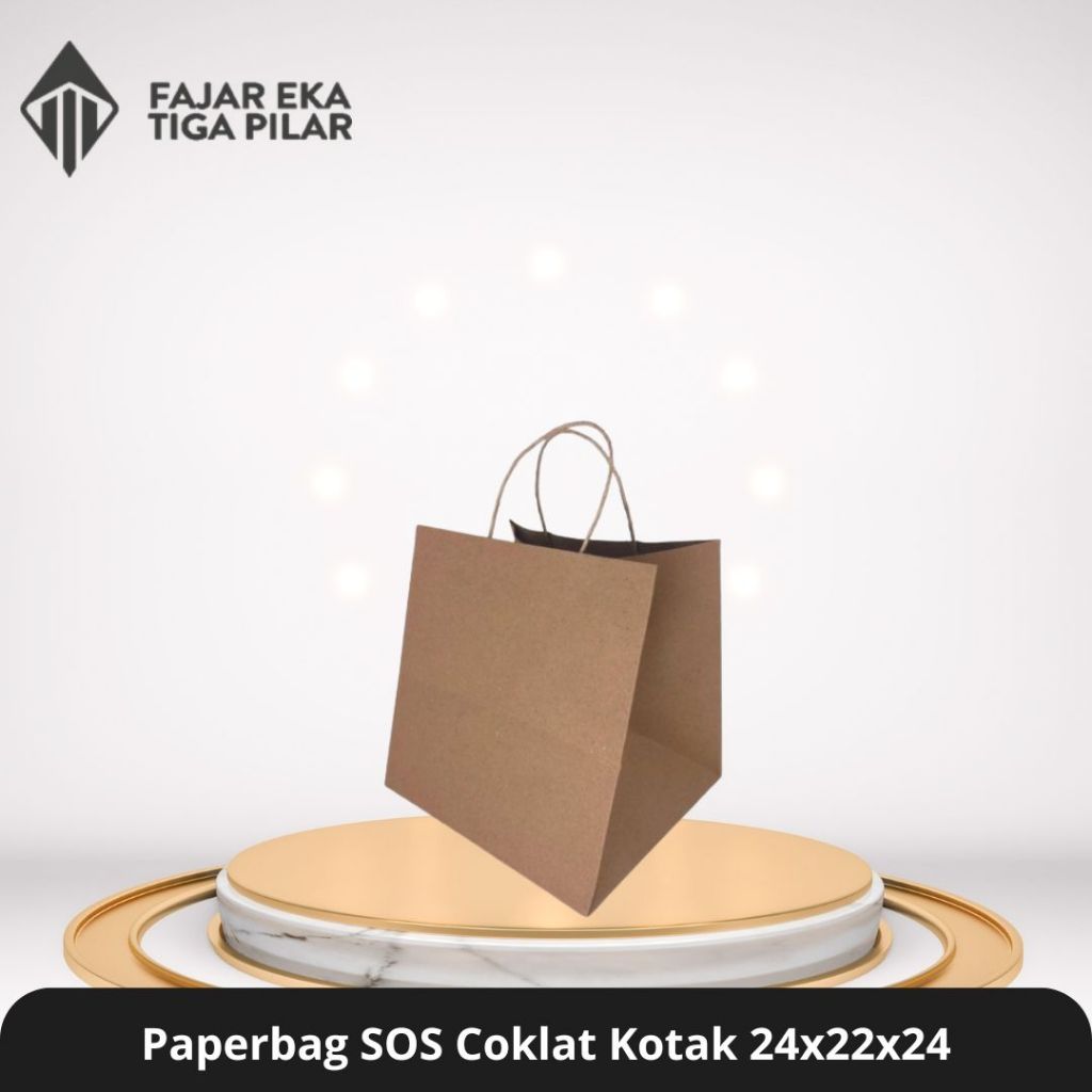 

Paperbag SOS Coklat Kotak 24x22x24