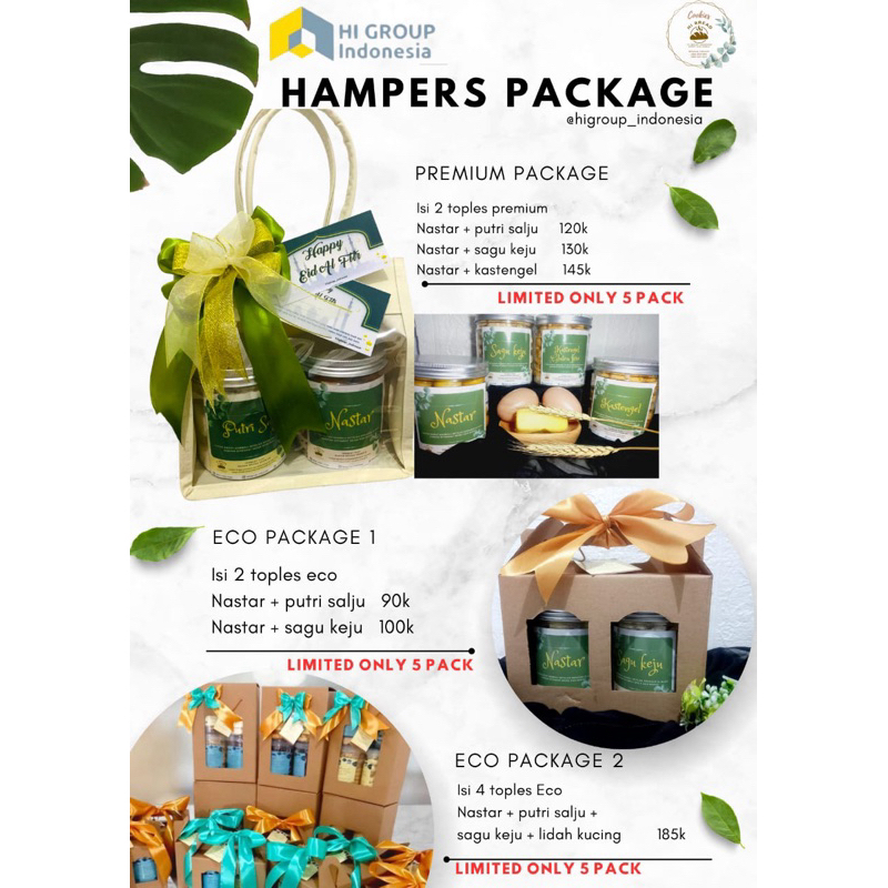 

Hampers Package Premium Nastar dan Sagu keju