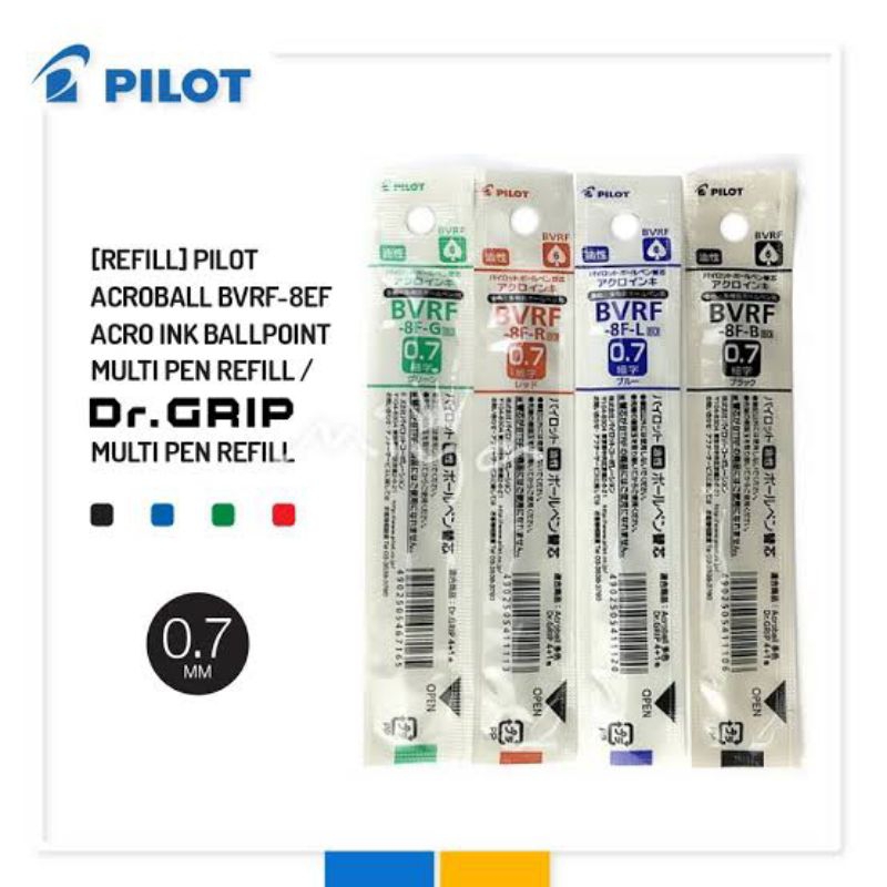 

PILOT Refill Dr Grip 4+1 Isi Ulang 0.5/0.7 BVRF-8EF/F