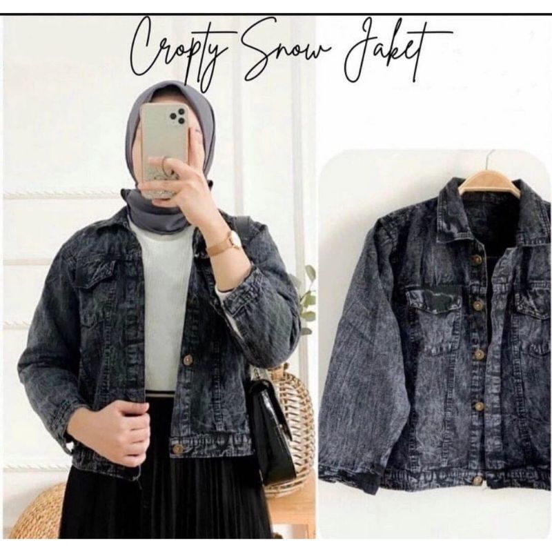 JAKET BIONDY CROP JEANS DENIM JAKET WANITA TERBARU MURAH JAKET CEWEK JINS BIONDY