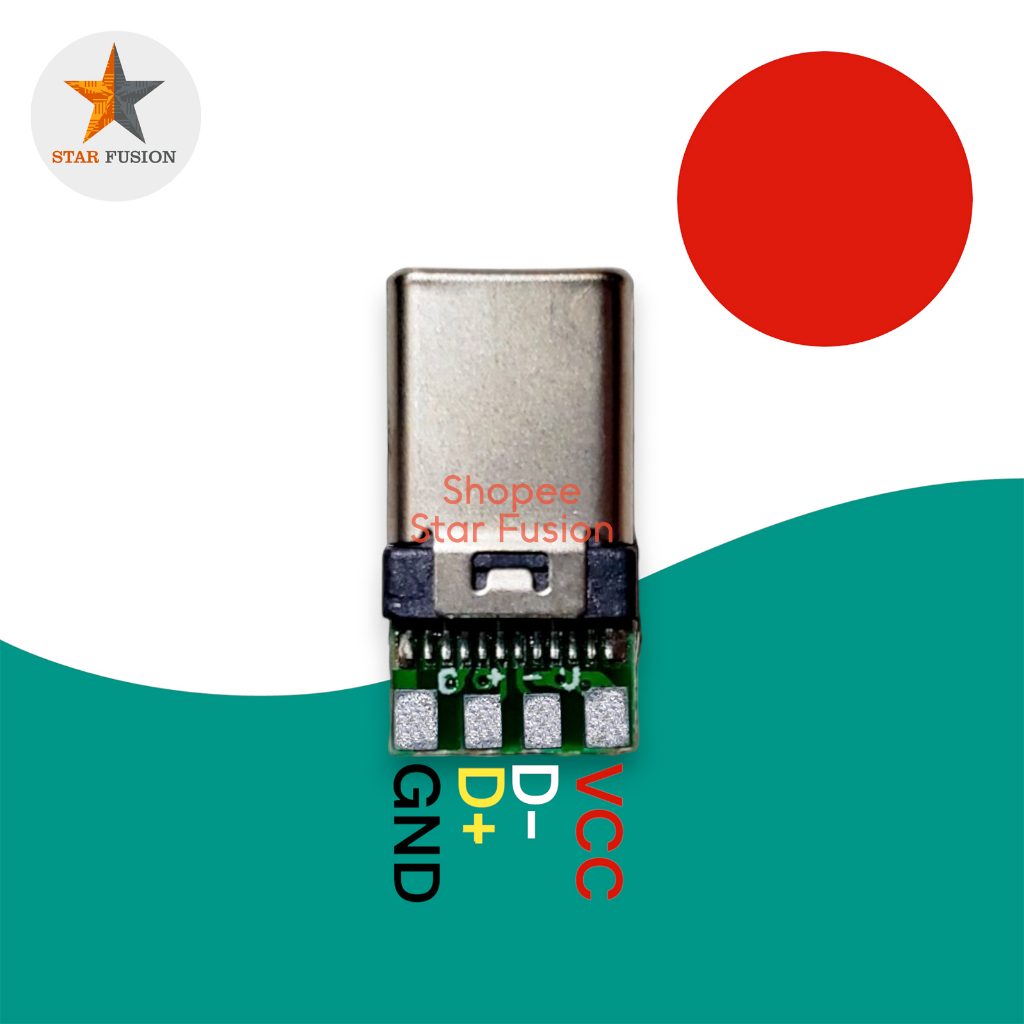 Konektor Socket Micro USB Female 5 Pin Socket USB Type C Male 4 Pin