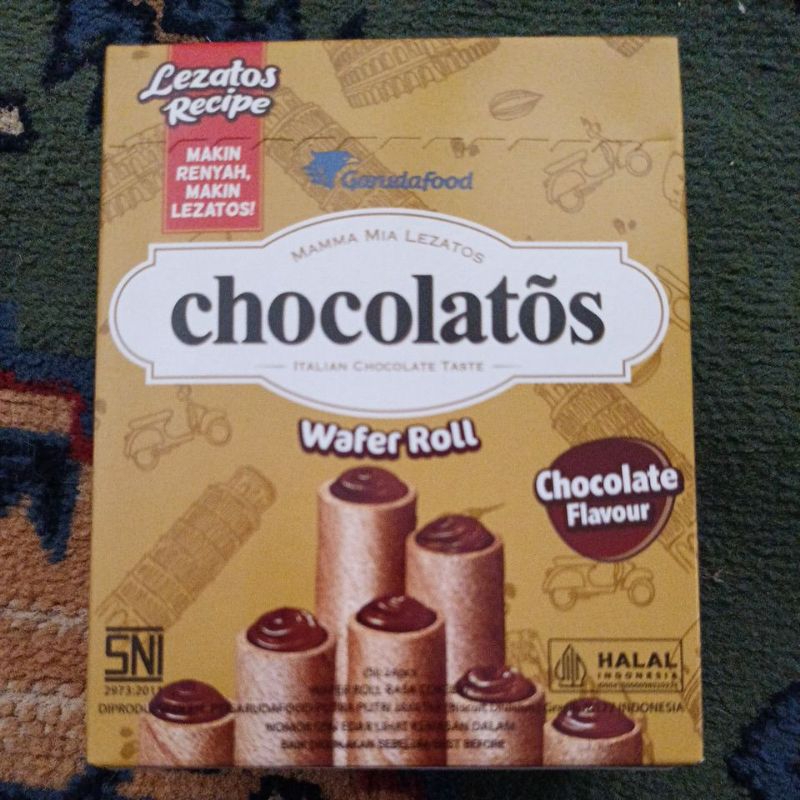 

chocolatos wafer roll isi 24pc