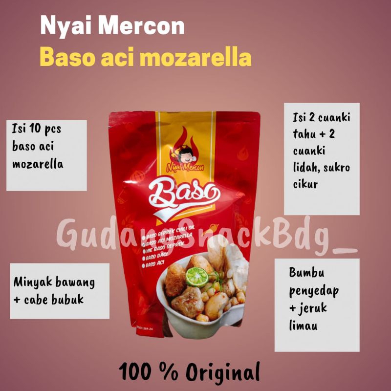 

Nyai Mercon Baso Aci Mozarella keju melted