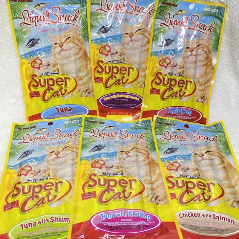 Supercat Liquid Snack Cemilan threat Kucing Super Cat Creamy