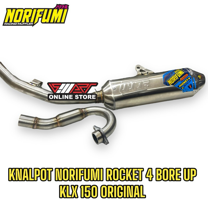 KNALPOT NORIFUMI ROCKET 4 BORE UP KLX 150 ORIGINAL