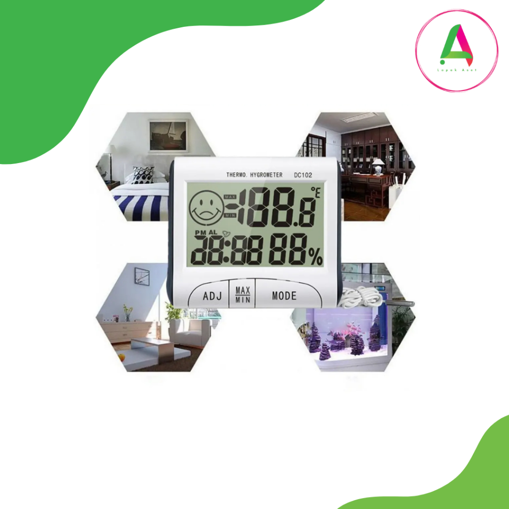 Digital Thermometer & Hygrometer Humadity Temperature Clock DC102 LCD Mini Digital Termometer Higrom