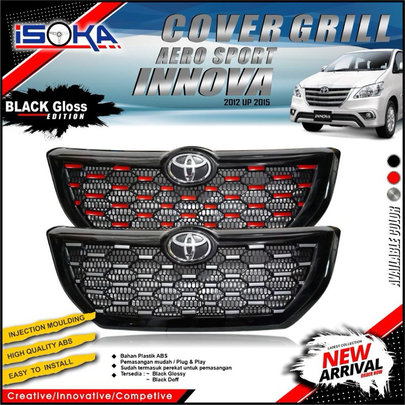 LARIS GRILL GRAND INNOVA 2014 2015 AERO SPORT STYLE GRILL INNOVA BARONG BERKUALITAS