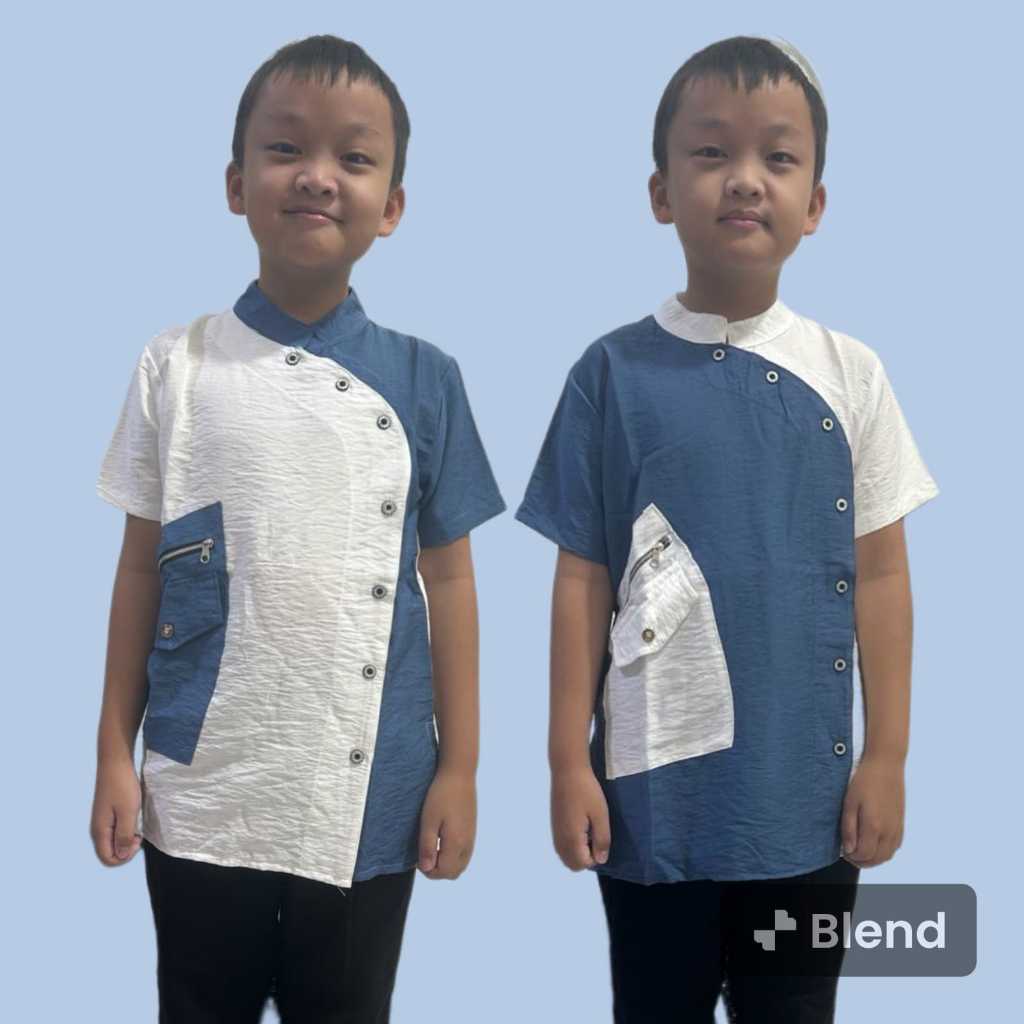 Kemeja Anak Laki - Laki Umur 6 - 13 Tahun Baju Koko Anak Laki - Laki Lengan Pendek