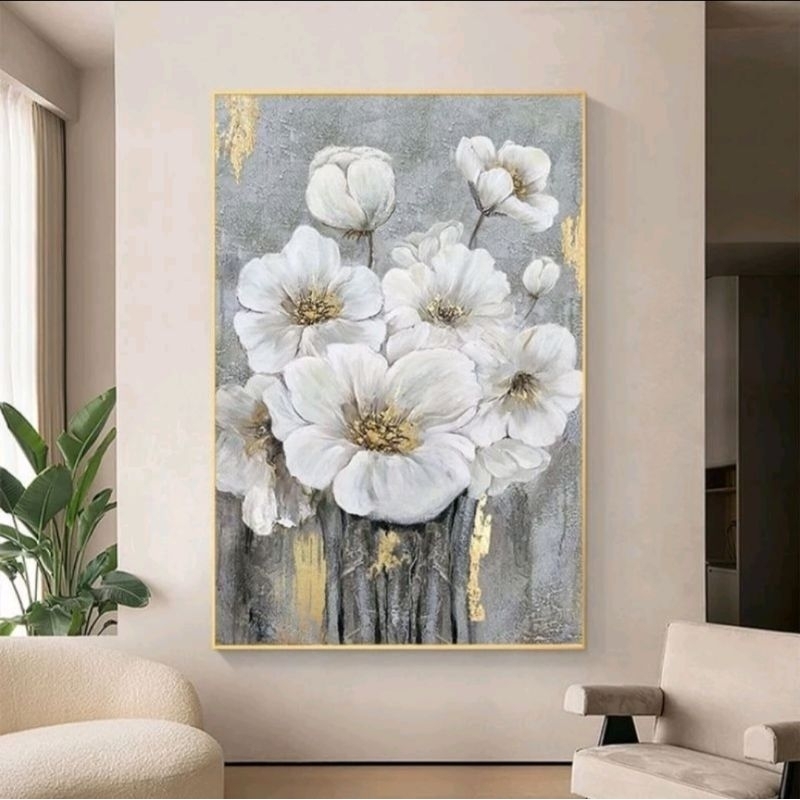 lukisan custom 105 x 70 cm plus frame