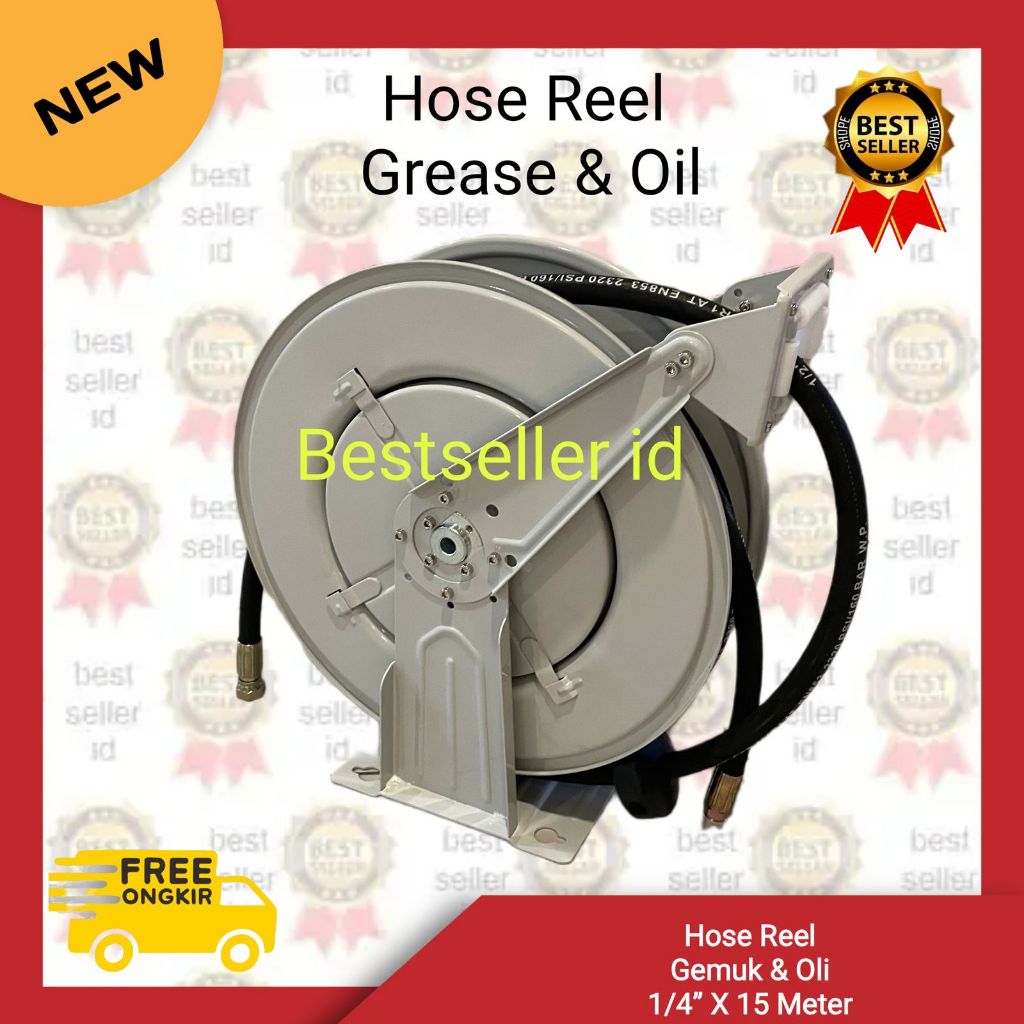 Grease Hose Reel 1/4" 15m / Oil Hose Reel 1/4 inch 15 meter