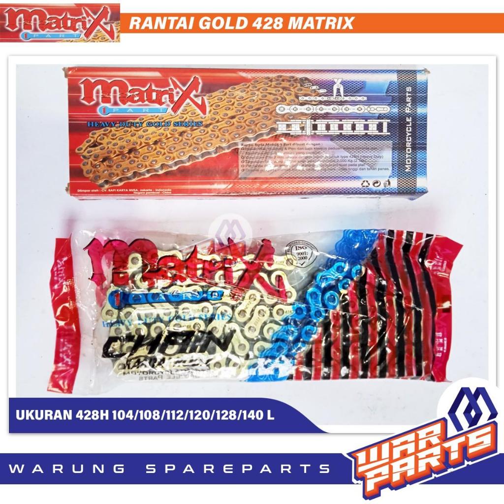 RANTAI MOTOR EMAS GOLD 428-112L MATRIX 428H-112