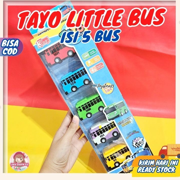 Set Tayo Bus Mainan Anak 5 Pcs Nana Tayo Lani Gani Rogi Mobil Toys Kid
