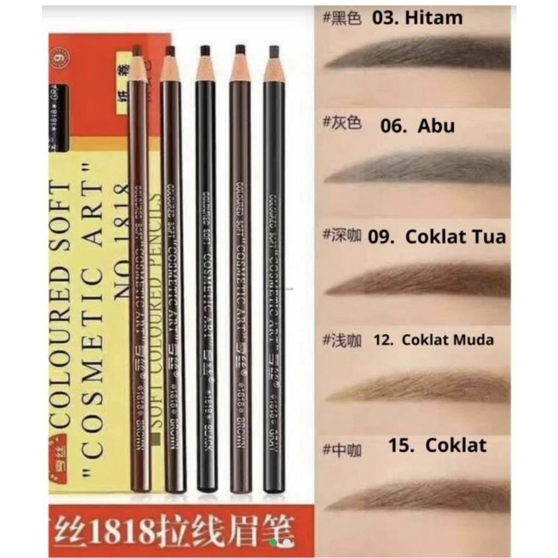 [ Pilih Warna/ Per 6 Pcs ] Pensil Alis Benang Hengsi